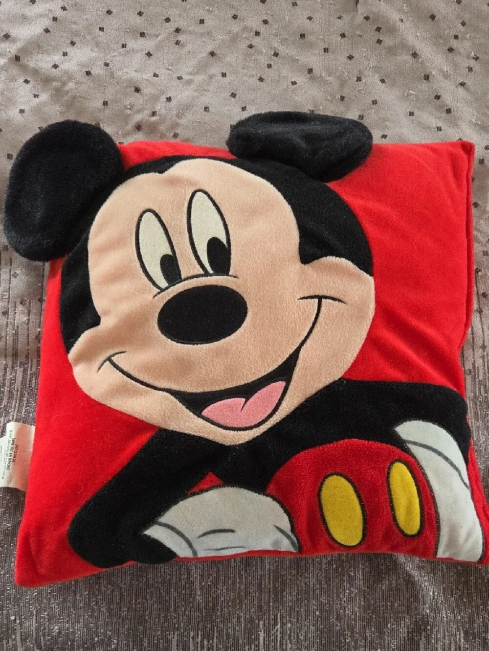 Disney Red Mickey Mouse Plush Pillow